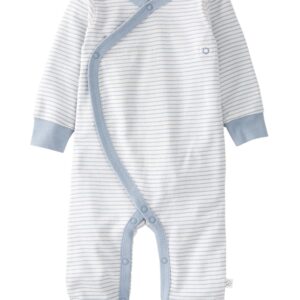 little planet by carter's unisex-baby Organic Cotton Wrap Sleep & Play, Seal Blue Stripes, 3 Months