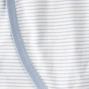 little planet by carter's unisex-baby Organic Cotton Wrap Sleep & Play, Seal Blue Stripes, 3 Months