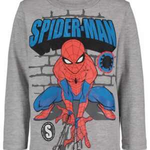 Marvel Avengers Spider-Man Toddler Boys 2 Pack Long Sleeve Graphic T-Shirts Gray/White 4T