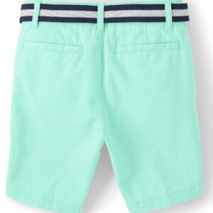 The Children's Place Boys' Belted Chino Shorts, Mellow Aqua, 6