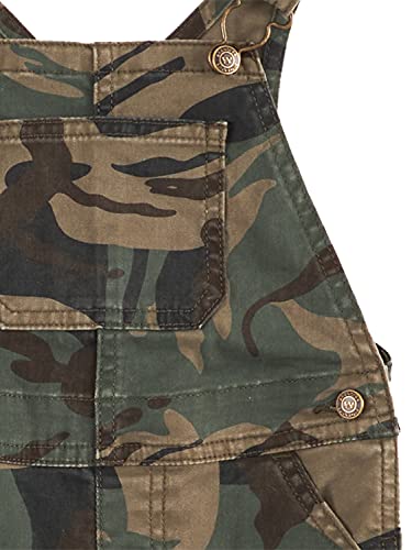 Wrangler Authentics Boys' Classic Denin Overall, Forest Night Camo, 4T