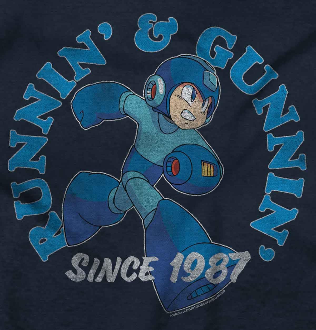 Brisco Brands Mega Man Video Game Runnin and Gunnin Baby Romper Boys or Girls