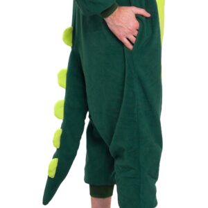 Funziez! Dinosaur Costume - Trex Cosplay - Reptile One Piece Pajama (Green Dinosaur, L)