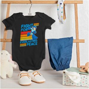 Brisco Brands Mega Man 90s Gamer Anime Character Baby Romper Boys or Girls