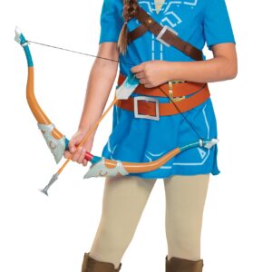 Link Costume for Kids, Official Zelda Breath of The Wild Costume, Classic Child Size Medium (7-8) Multicolored