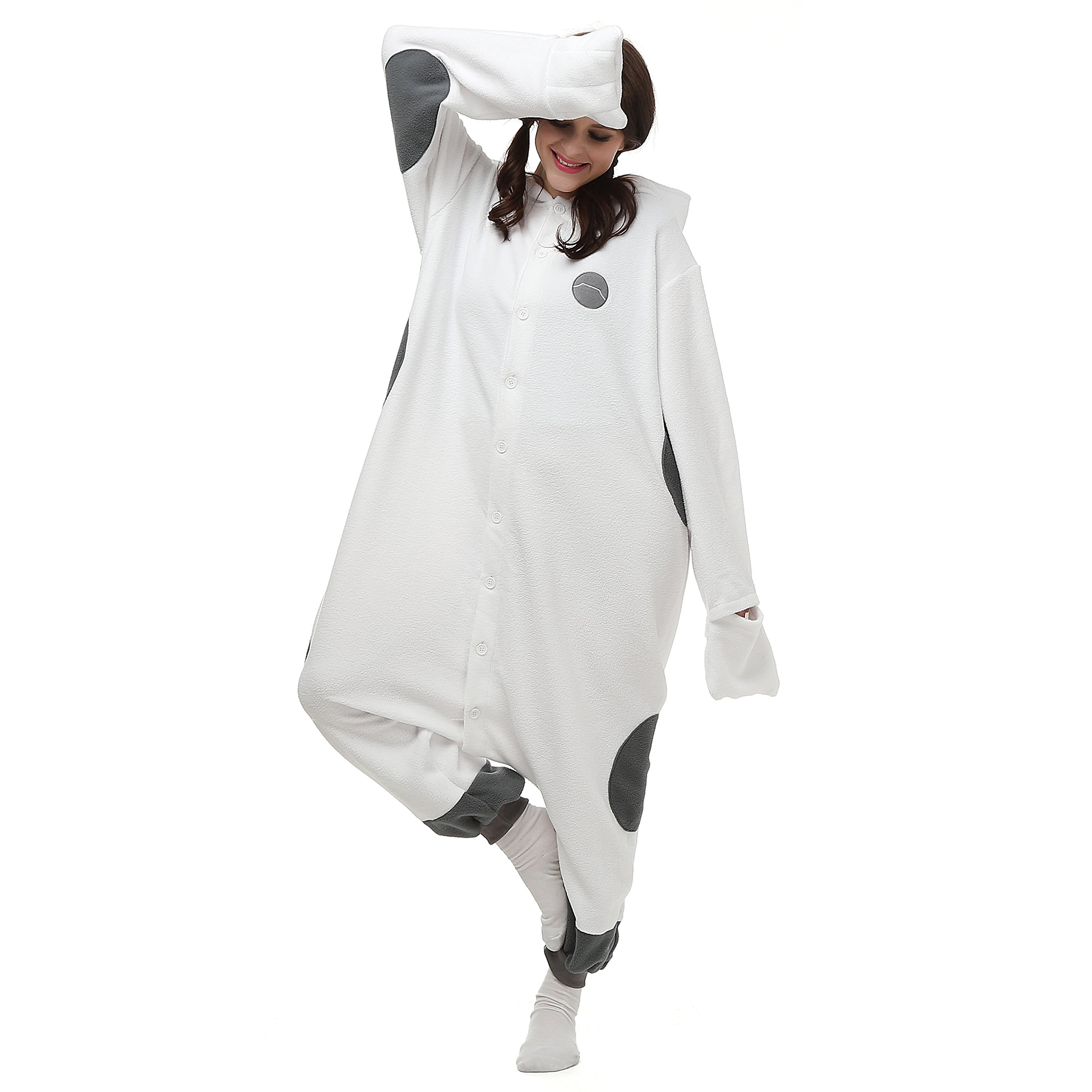 VU ROUL Unisex Adults Costumes Baymax Onesie Pajamas UK Small White