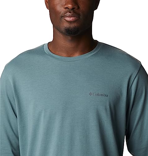 Columbia Men's Thistletown Hills Long Sleeve Logo Tee, Metal, Large