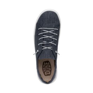 Hey Dude Cody Craft Linen Navy Men's 9 & Women's 11 | Unisex Sneakers | Unisex Slip On Shoes | Comfortable & Light-Weight