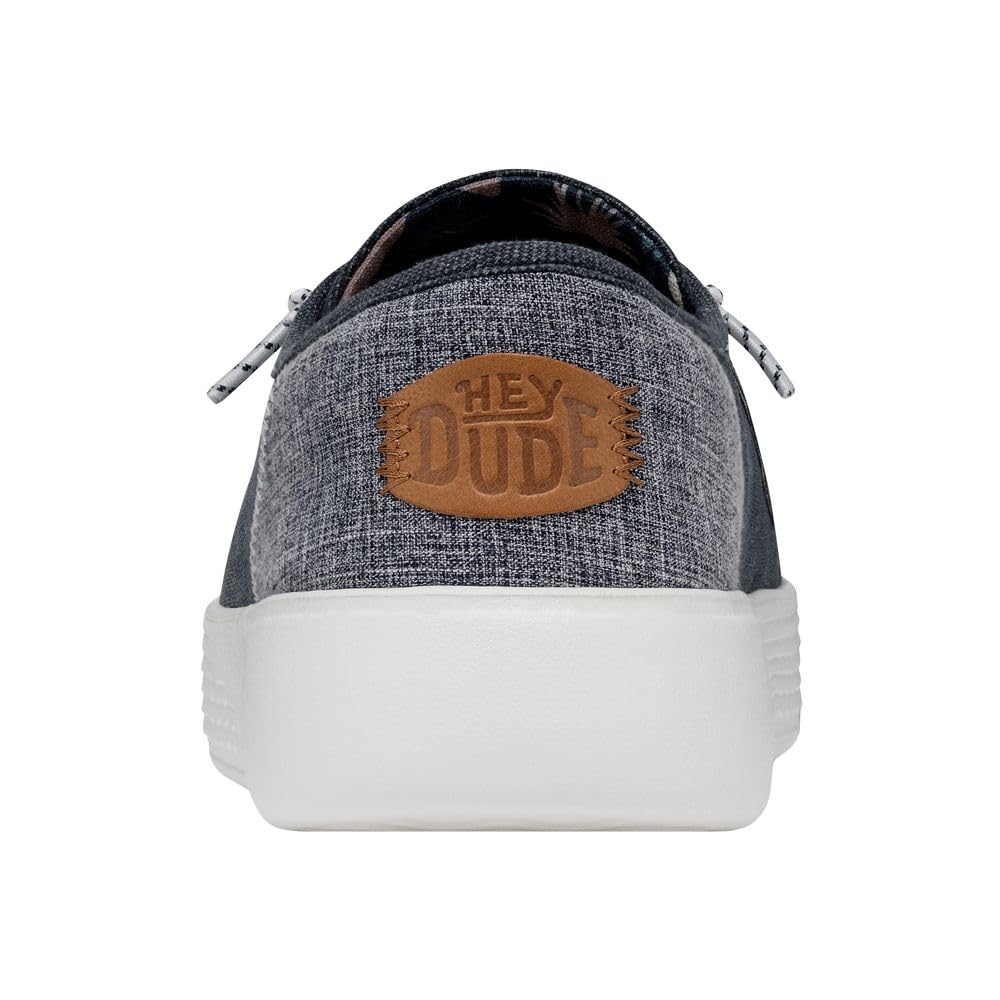 Hey Dude Cody Craft Linen Navy Men's 9 & Women's 11 | Unisex Sneakers | Unisex Slip On Shoes | Comfortable & Light-Weight