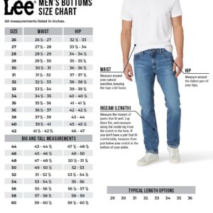 Lee Men's Regular Fit Straight Leg Jean, Double Black, 40W x 30L