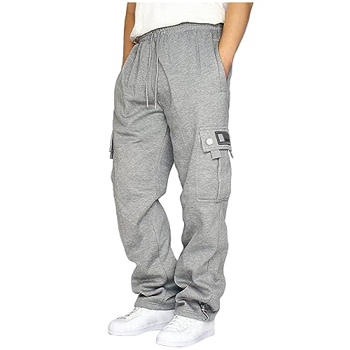 South Pole Sweatpants Men Sweatpants for Men with Pockets Life Sweatpants for Men Fleece Cargo Pants Men Suit Trouser Waist Trim Mens Sweatpants Open Mens Sweatpants with Zip Pockets Sale Clearance