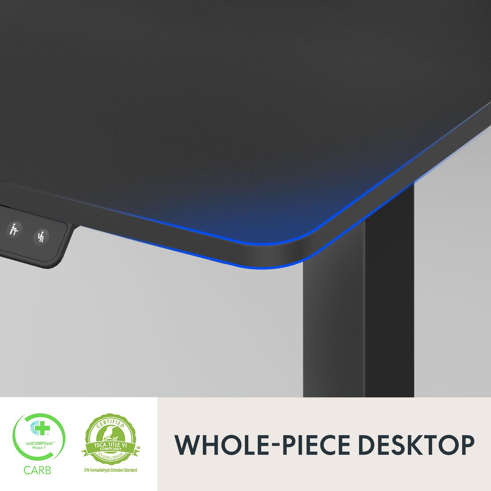 SANODESK Standing Desk Adjustable Height, 43x24 Inch Stand up Desk for Home Office Computer Desk with Memory Preset(43x24 Whole Board,Black)