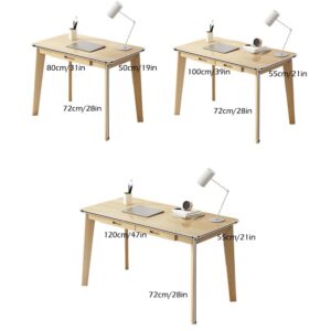 Minimalist Computer Desk with Drawer, 31/39/47inch Office Desk Computer Table Study Writing Desk Workstation for Home Office (47 * 21inches)