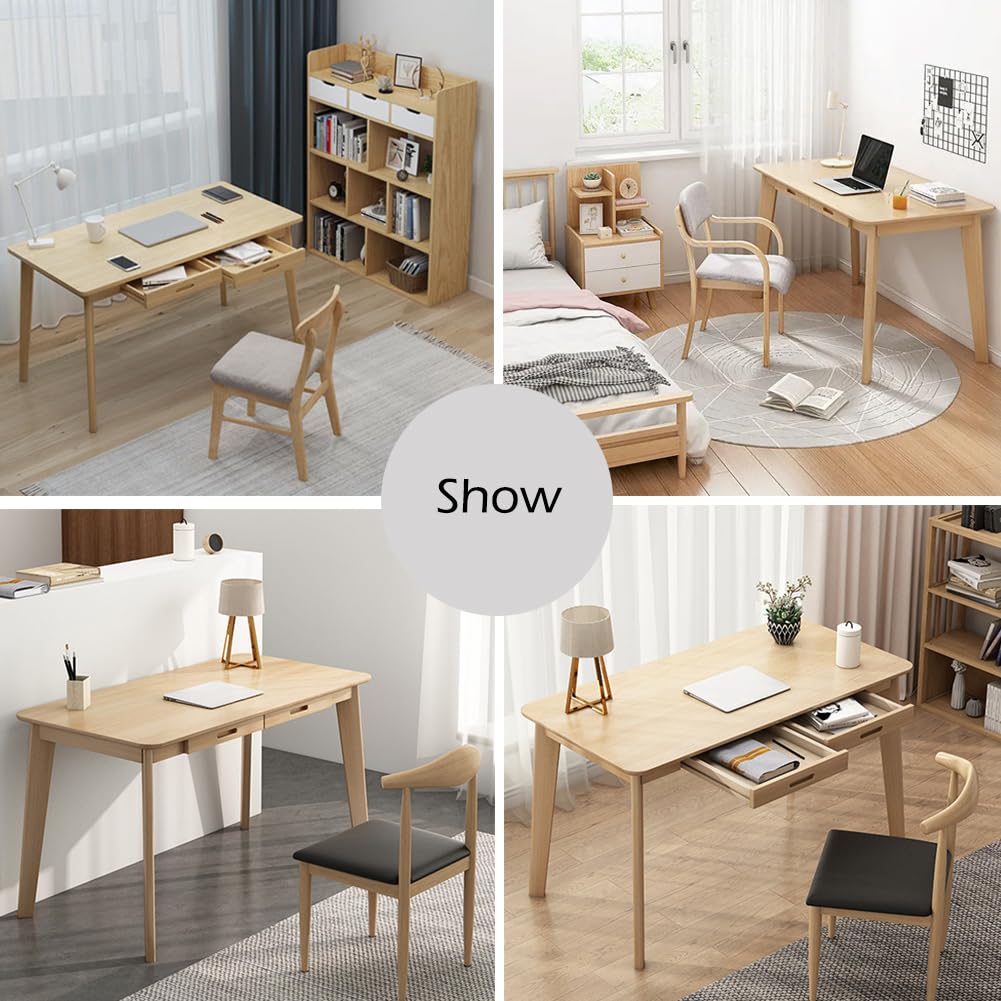 Minimalist Computer Desk with Drawer, 31/39/47inch Office Desk Computer Table Study Writing Desk Workstation for Home Office (47 * 21inches)