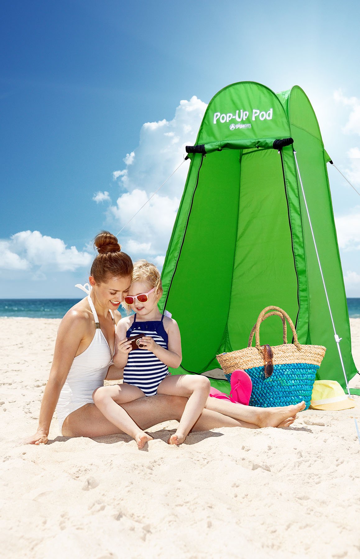 GigaTent Pop Up Pod Changing Room Privacy Shower Tent – Instant Portable Outdoor Rain Shelter, Camp Toilet for Camping & Beach – Lightweight & Sturdy, Easy Set Up, Foldable - with Carry Bag