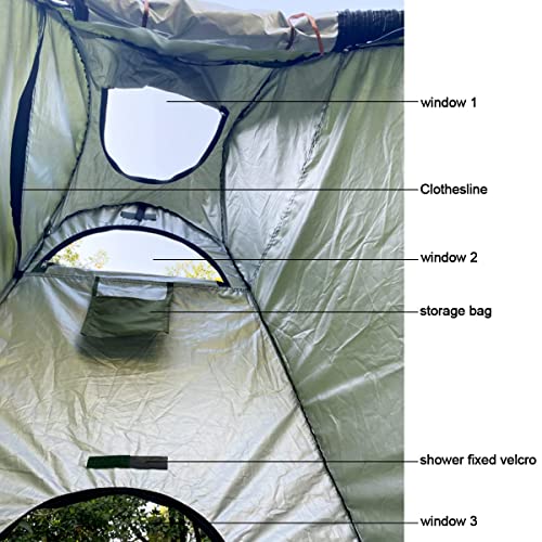 Petgin Pop Up Changing Room Privacy Tent – Instant Portable Outdoor Shower Tent, Camp Toilet, Rain Shelter for Camping & Beach with Carry Bag-Army Green