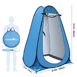 anngrowy Pop Up Shower Tent Portable Outdoor Camping Bathroom Toilet Tent Changing Dressing Room Privacy Shelters Room for Hiking and Beach Sun Shelter Picnic Fishing– UPF40+ Waterproof