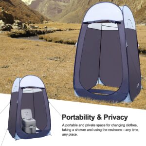 Leader Accessories Pop Up Shower Tent Dressing Changing Tent Pod Toilet Tent 4' x 4' x 78"(H) Big Size (1Grey)