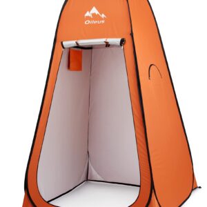 Oileus Pop Up Privacy Tent Portable Shower Tent Beach Changing Room Privacy Tent Camp Toilet Instant Privacy Shelters - Camping Beach Hiking Fishing Orange