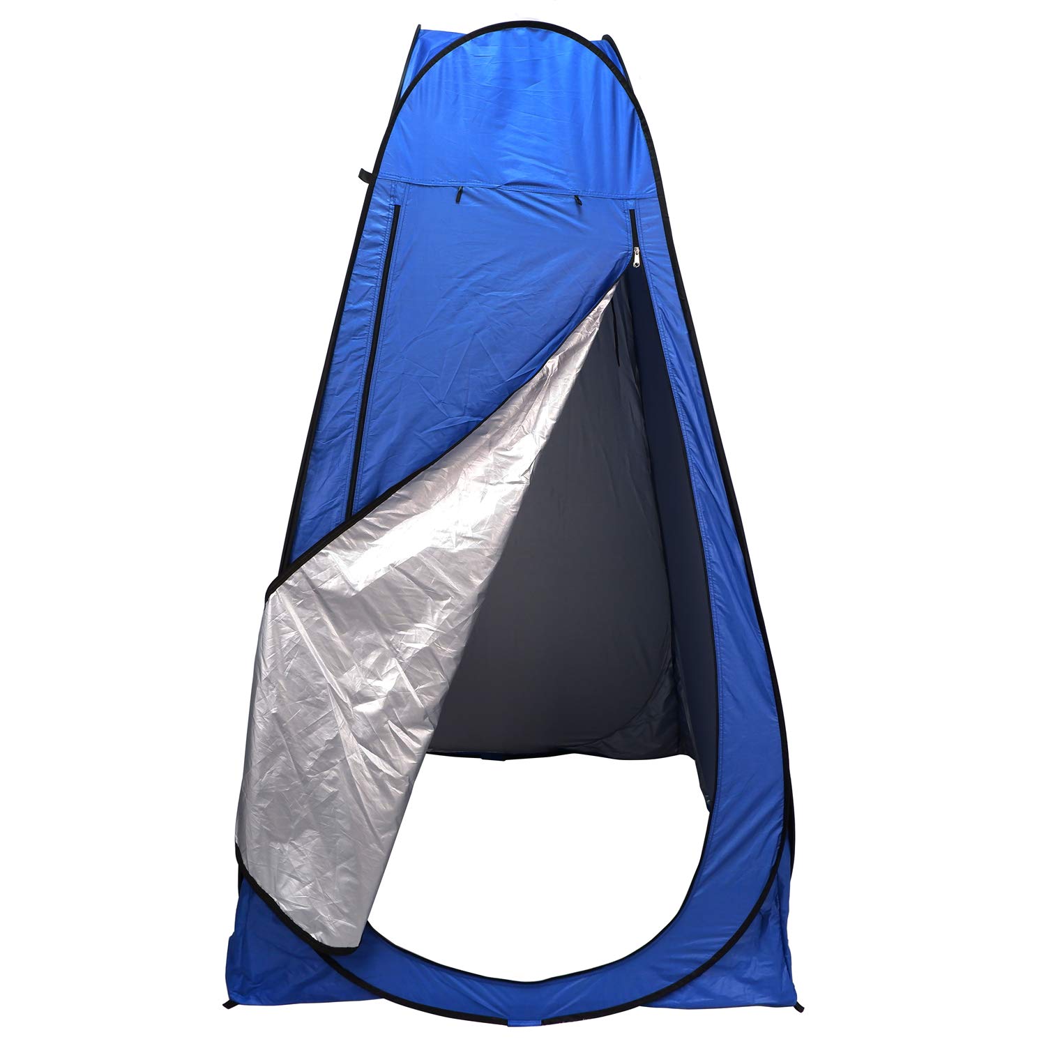 HTTMT- Pop Up Instant Tent Rain Shelter Privacy Tent Shower Toilet Bathroom Portable Changing Room for Beach Hiking Camping Outdoor Use in Blue (3 Colors Available) [P/N: ET-OUTDOOR005-BLUE]