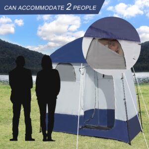 Betterhood Camping Shower Tent Oversize Space Privacy Tent Portable Outdoor Shower Tents for Camping with Floor Changing Tent Dressing Room Easy Set Up Shower Privacy Shelter 2 Rooms Toilet Tent