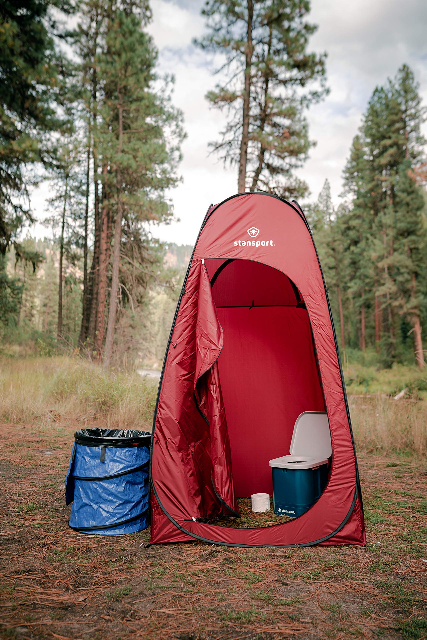 Stansport Pop-Up Privacy Shelter - Red (738-60)