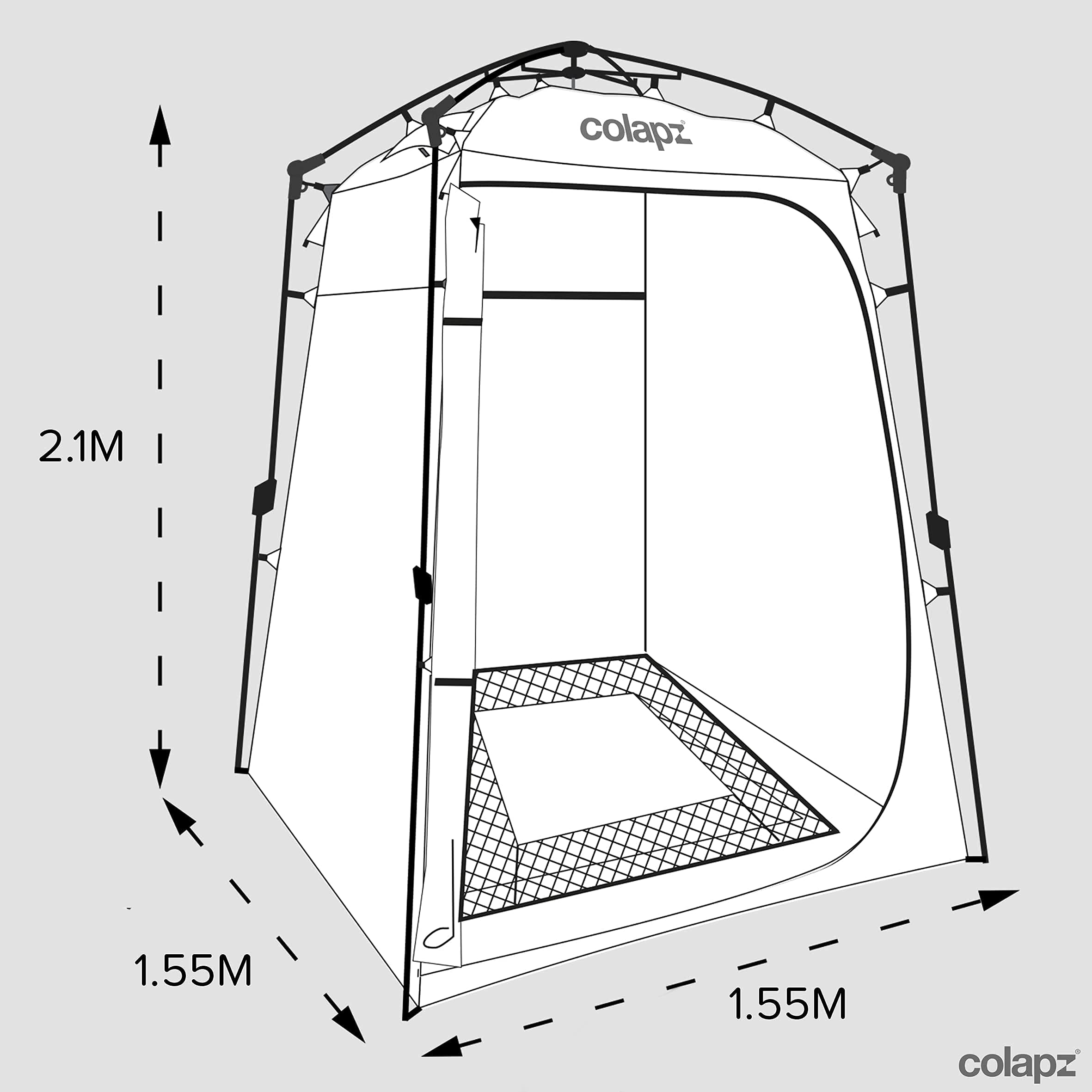 Colapz Camping Shower Tent and Pop Up Toilet Tent - Additional Camping Storage Tall Tent - Privacy Beach Tents Shelters Pop Up - Portable Outdoor Changing Room