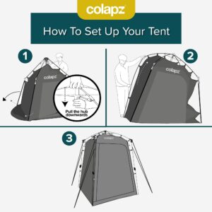 Colapz Camping Shower Tent and Pop Up Toilet Tent - Additional Camping Storage Tall Tent - Privacy Beach Tents Shelters Pop Up - Portable Outdoor Changing Room