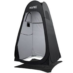 G4Free Pop Up Privacy Shower Tent Portable Outdoor Changing Room Camping Toilet Sun Shelter with Carry Bag(Black)