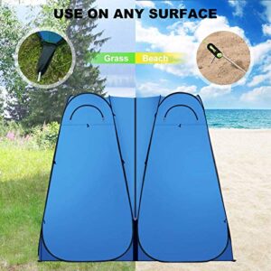 WolfWise 2 Room Pop Up Shower Privacy Tent Dressing Room Sun Shelter for Outdoor Camp Toilet Camping Biking Fishing