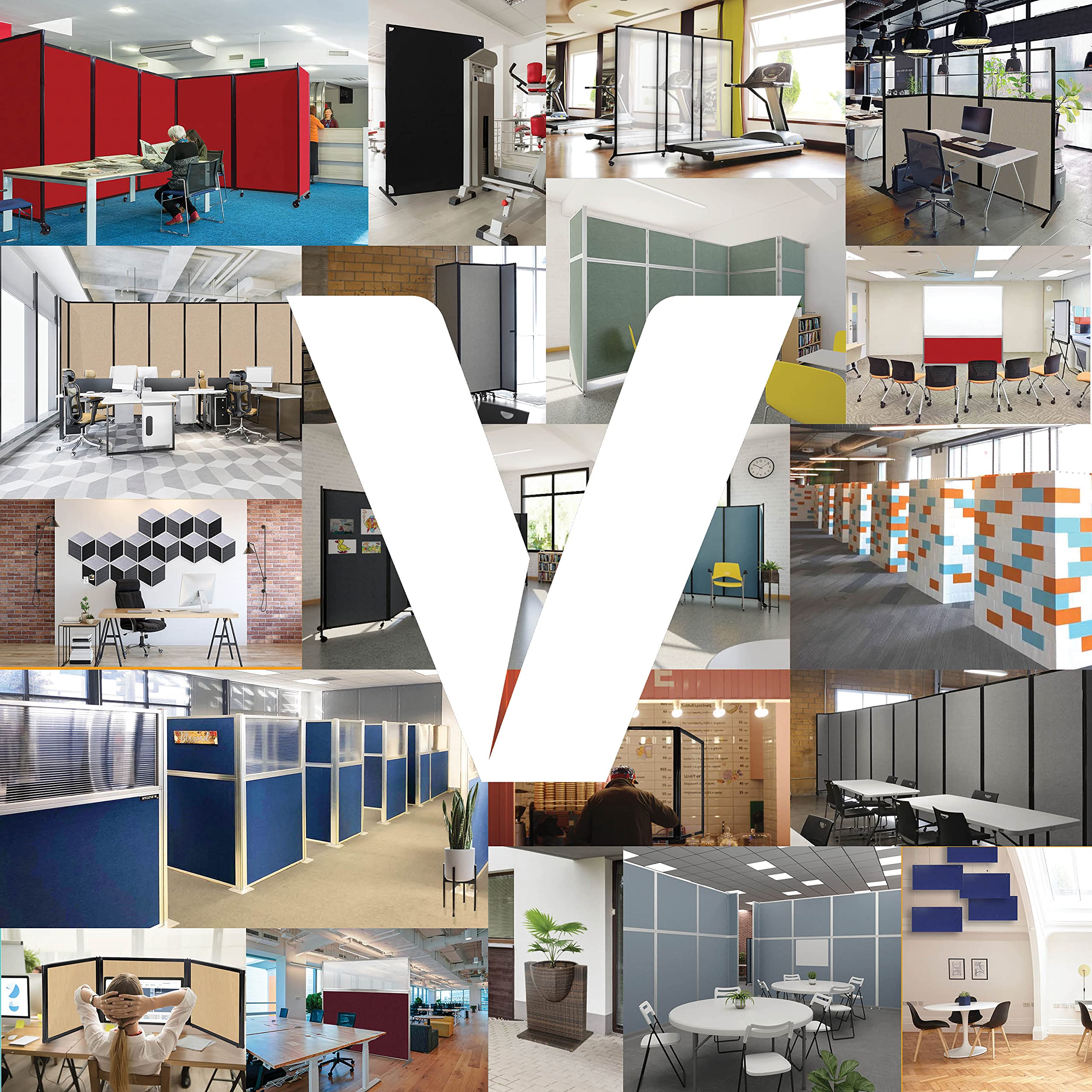 Versare Hush Panel Cubicle Kit | Workstation Partition Walls | Sound Dampening Cubicle Walls | Partitions for Desks