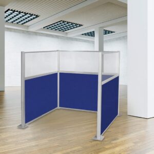 Versare Hush Panel Cubicle Kit | Workstation Partition Walls | Sound Dampening Cubicle Walls | Partitions for Desks