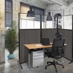 Versare Office Workstation Screen | Portable Wall Divider | Modern Cubicle | Freestanding Privacy Screen | Flexible Work Space | 1 Panel | 33" Wide x 70" Tall Blue SoundSorb Panels