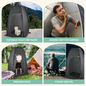 KingCamp Oversize Outdoor Shower Tents for Camping Dressing Room Portable Shelter Changing Room Shower Privacy Shelter Single/Double Shower Tent