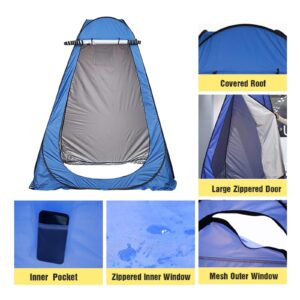 ZGYDNM Pop-up Privacy Shower Tent Outdoor Waterprof Changing Room for Camping Hiking Beach Toilet Shower Bathroom Change Clothes Tent (Color : Green L, Size : 1)