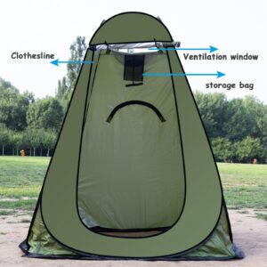 Portable Pop-up Shower Private Tent Bathroom Spacious Changing Room Camping Bike Beach Pontoon Boat Changing Room Privacy Tent Pop Up Shower Tent Portable Dressing Room (Green)