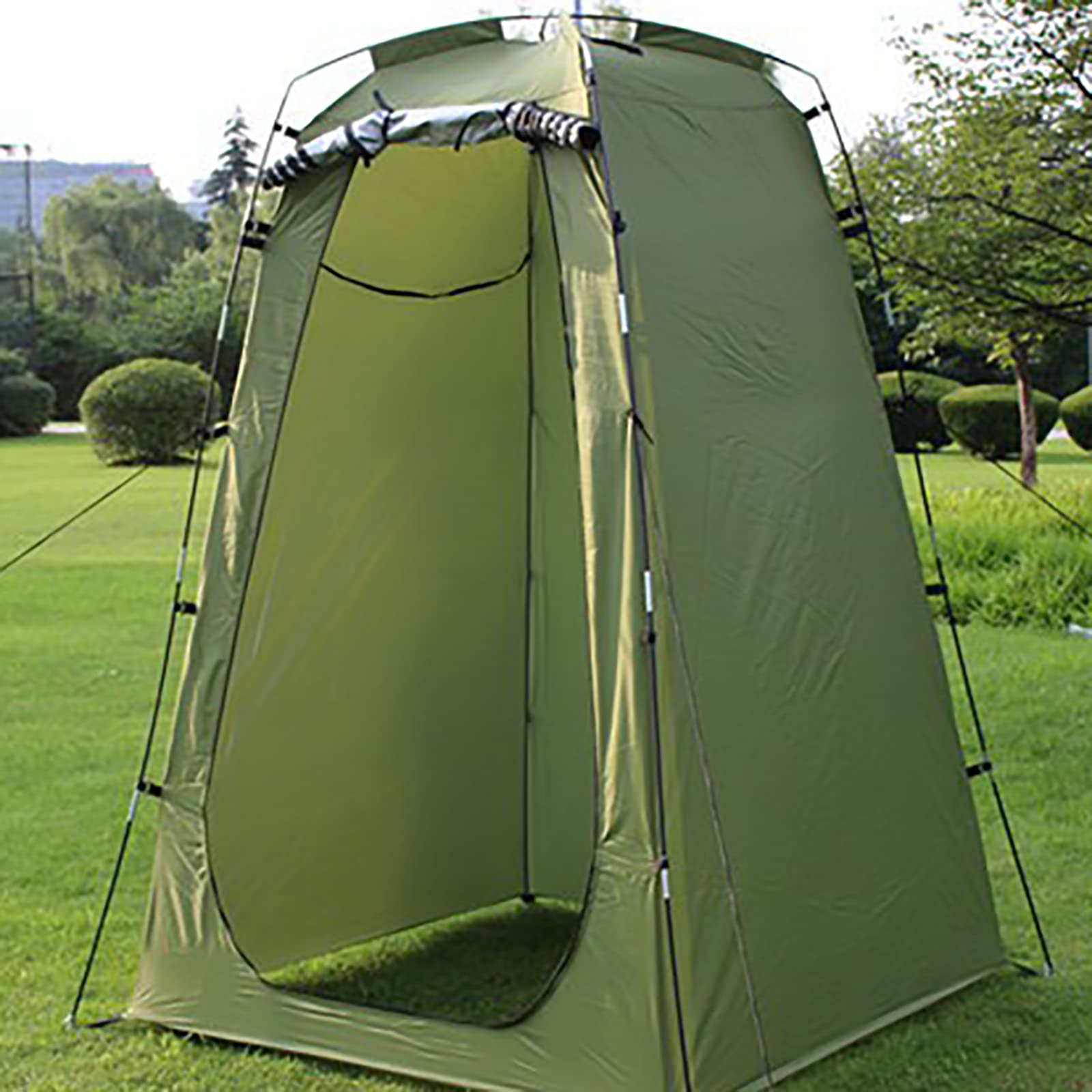 Changing Room Privacy Tent, Portable Pop Up Pod, Outdoor 180cm Changing Tent, with Clothesline and Storage Bag, Rear Side with A Window, Collapsible Outdoor Shelter for Camping, Beach & Rain