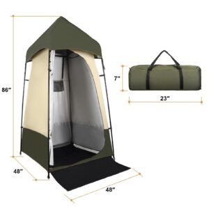 Leader Accessories 6.9 FT Portable Camping Shower Tent Outdoor Changing Room Privacy Tent for Camping, Toilet, Shower(Green)