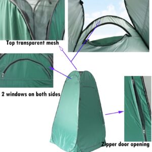 LazyWomen 76" X 47" X 47" Portable Shower for Camping Shower Tent, Pop Up Privacy Tent with Removable Rain Cove, Foldable Camping Toilets Changing Tent, for Hiking Beach Picnic Fishing