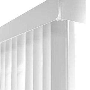 CHICOLOGY Vertical Blinds , Door Blinds & Shades , Blackout Window Shade , Vertical Blinds for Doors , Sliding Blinds Oxford White (Vinyl) 78"W X 84"H