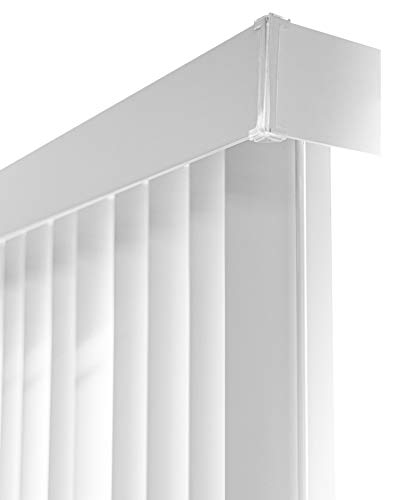 CHICOLOGY Vertical Blinds , Door Blinds & Shades , Blackout Window Shade , Vertical Blinds for Doors , Sliding Blinds Oxford White (Vinyl) 78"W X 84"H