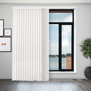 CHICOLOGY Vertical Blinds , Door Blinds & Shades , Blackout Window Shade , Vertical Blinds for Doors , Sliding Blinds Oxford White (Vinyl) 78"W X 84"H