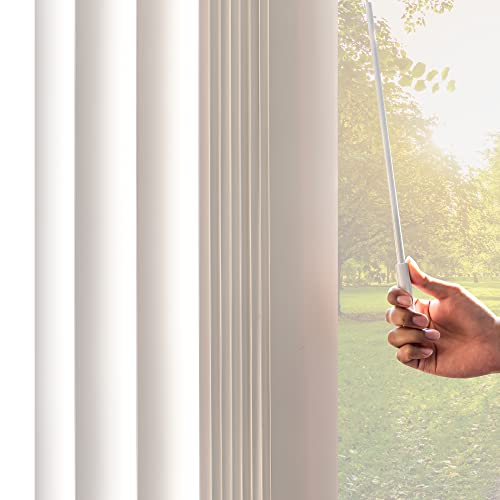 CHICOLOGY Vertical Blinds , Door Blinds & Shades , Blackout Window Shade , Vertical Blinds for Doors , Sliding Blinds Oxford White (Vinyl) 78"W X 84"H