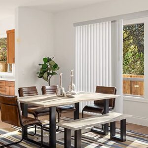 CHICOLOGY Vertical Blinds , Door Blinds & Shades , Blackout Window Shade , Vertical Blinds for Doors , Sliding Blinds Oxford White (Vinyl) 78"W X 84"H