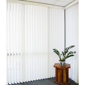 DALIX PVC Veritcal Blind Replacement Slats Curved Smooth White (82.5 Length) (5, White)