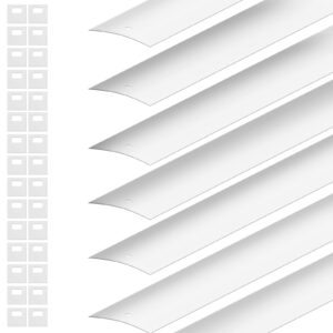 Nuanchu 5 PCS Vertical Blind Replacement Slats PVC Vertical Blind Slats Replacement Parts and 30 Pieces Clear Vertical Blind Repair Tabs Blind Repair Fixers for Sliding Door Window (White)