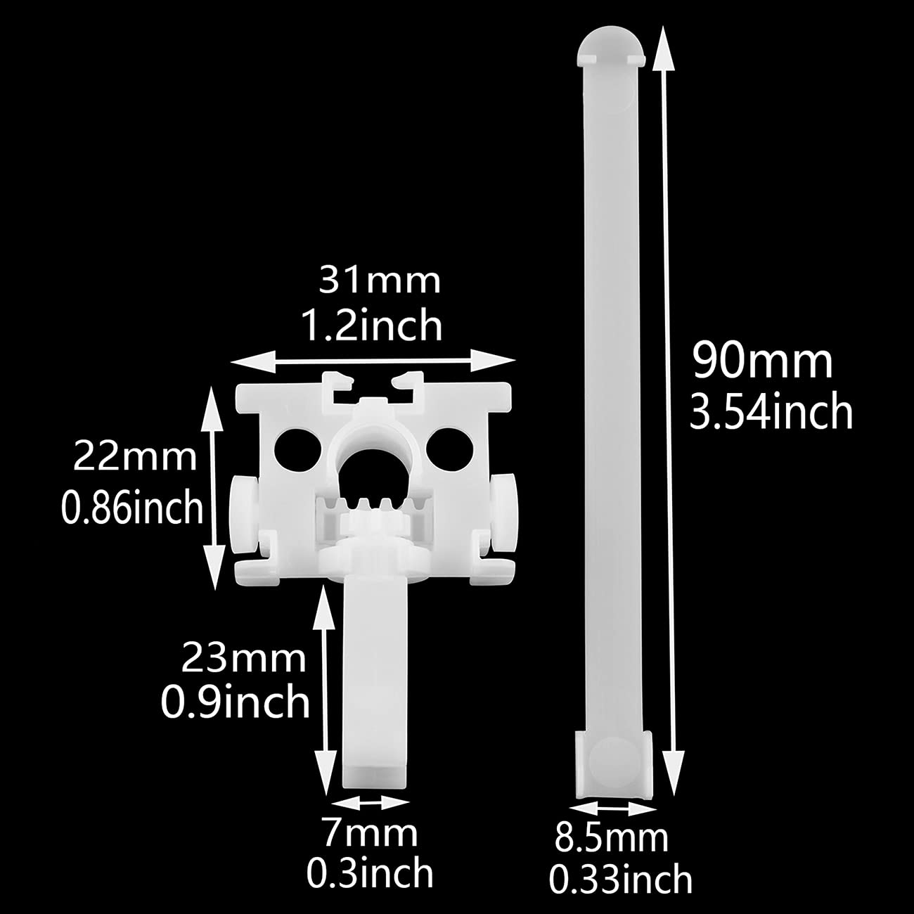 AXLIZER 30PCS Broken Missing Vertical Blinds Repair Kit 20PCS Vertical Blind Repair Tabs Replacement Clips and 10PCS Vertical Blind Repair Brackets Carrier Plus Stems Set