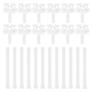 UXELY 12pcs/Set Vertical Blind Repair Carrier with Straps, Universal Vertical Blinds Repair Kit with Stem, Replacement Parts Vertical Blinds Curtain Accessories, No Drilling(White)