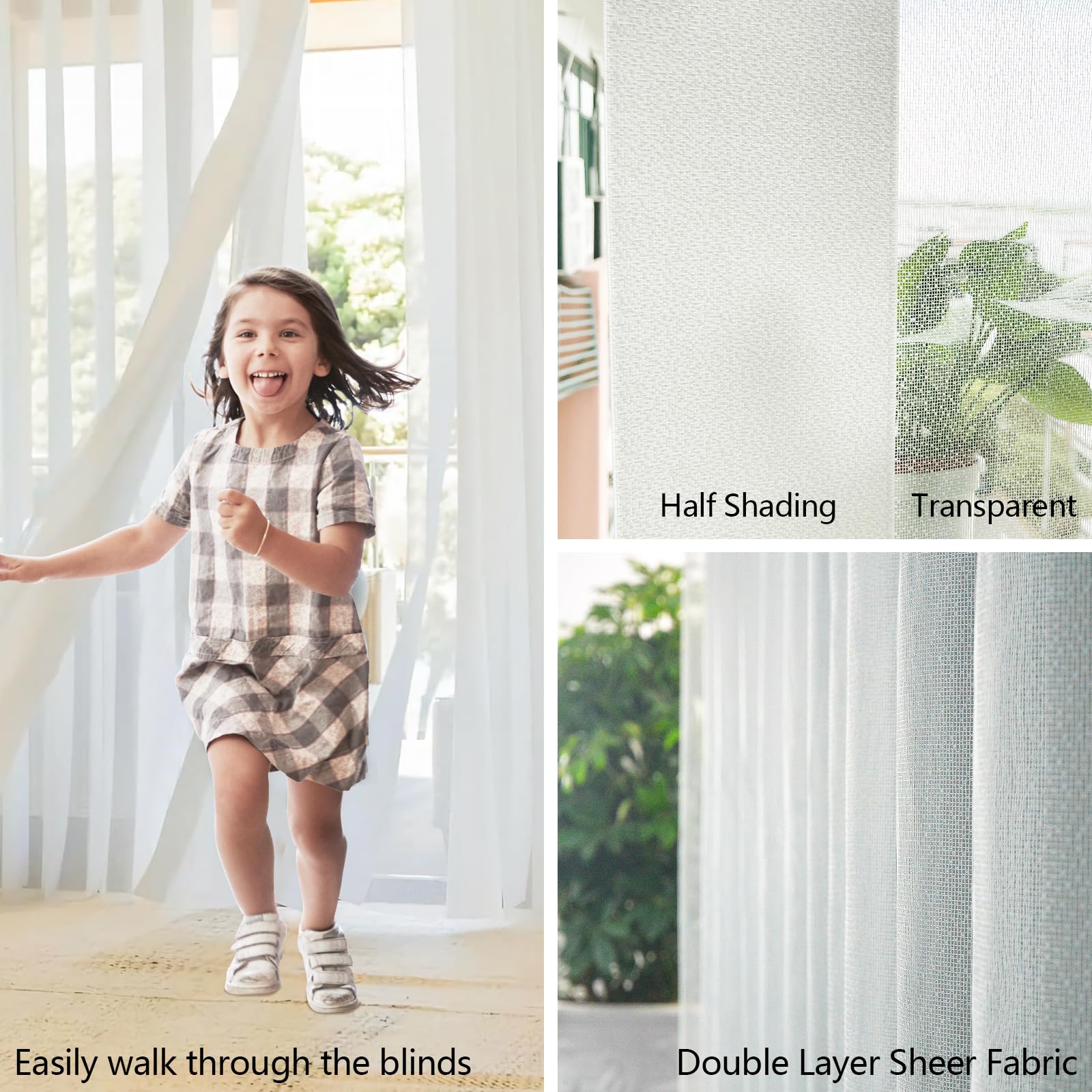 Yoolax Motorized Vertical Sheer Shade Compatible with Alexa (White)