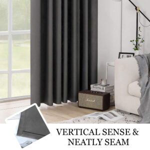 MIULEE Sliding Door Curtains 8.3 x 7 Ft, Grey Blackout Curtain for Living Room, Vertical Blind for Room Darkening Extra Wide Grommet Top Closet Door Curtains for Bedroom/Patio 1 PC 100 x 84 Inch